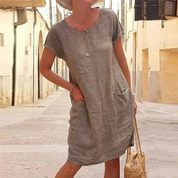 Women's Flowy Draped Tummy Control Dress