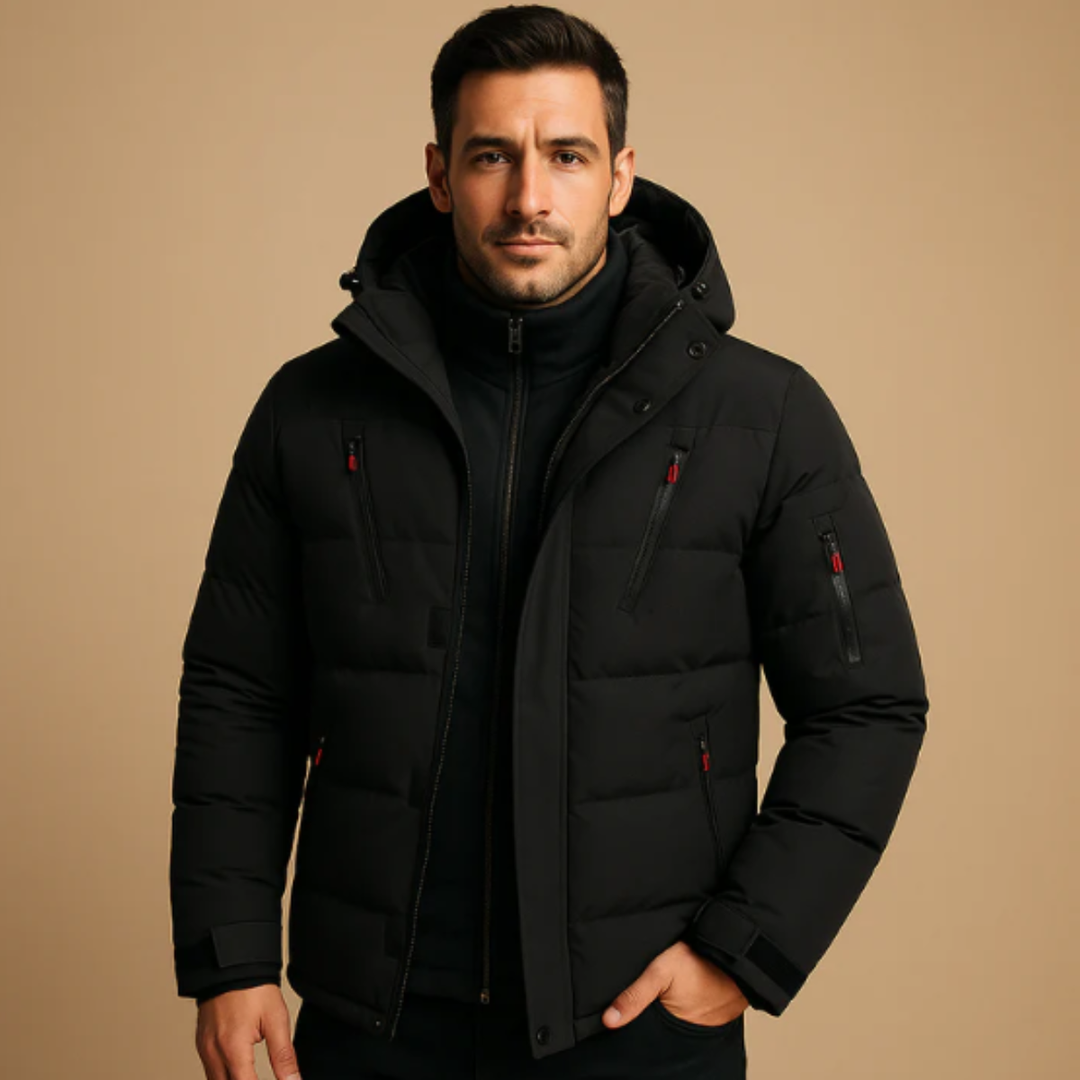 Waverly Men's Waterproof Puffer Jacket With Hood