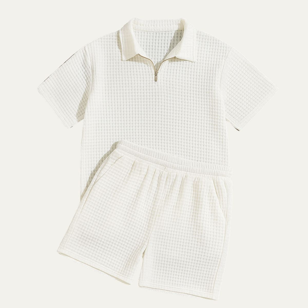 Men's Polo And Shorts Set Red