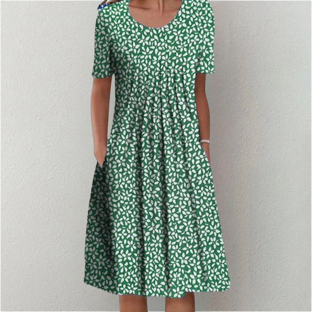 Women's Floral Casual Dress With Pockets