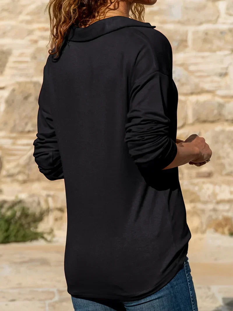 Women's Half-Zip Collared Sweater