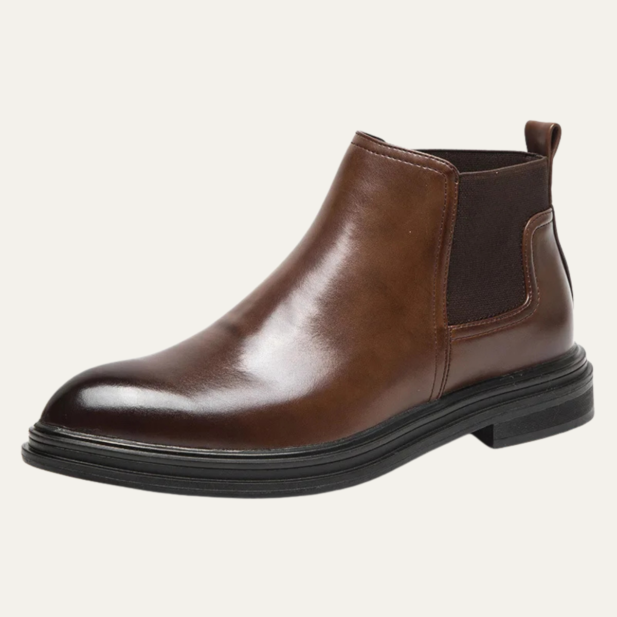 Men's Leather Chelsea Boots Ankle Classic Black