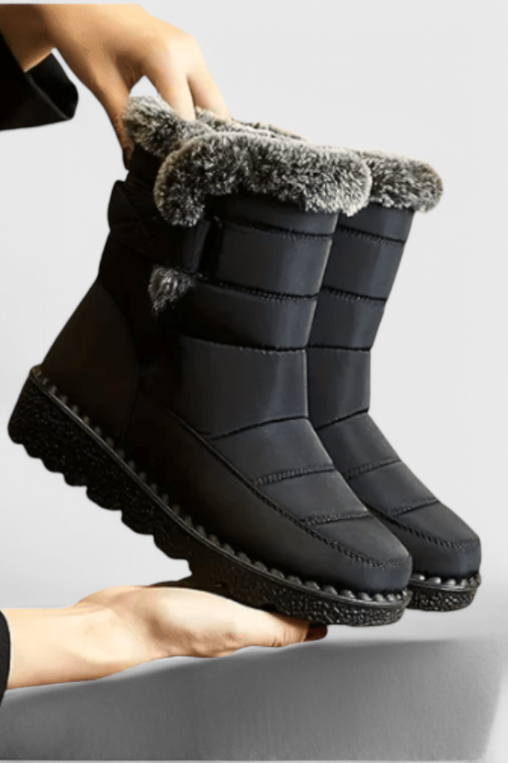 Women's Mid Ankle Flat Boots Padded Collar