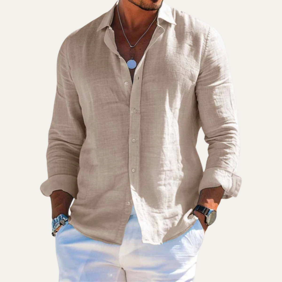 Men's Cotton Linen Shirt
