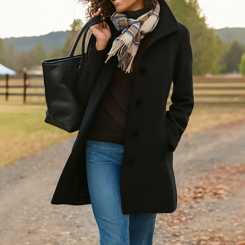 Women's Mid-Length Straight Cut Coat