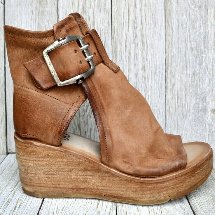 Ankle Strap Wedge Sandals in Chic Bohemian Style