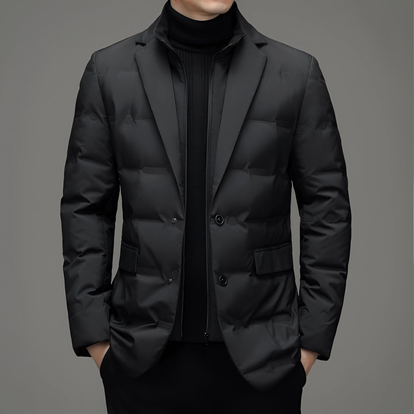 Men's Insulated Quilted Blazer Lightweight Green