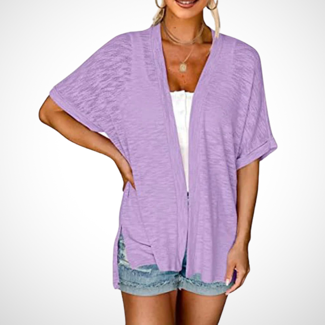 Women's Short Sleeve Cardigan Flowy