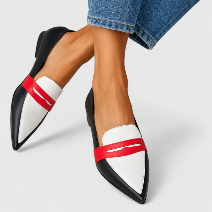 Women's Flat Pointed Slip-On Loafers - VibreMode