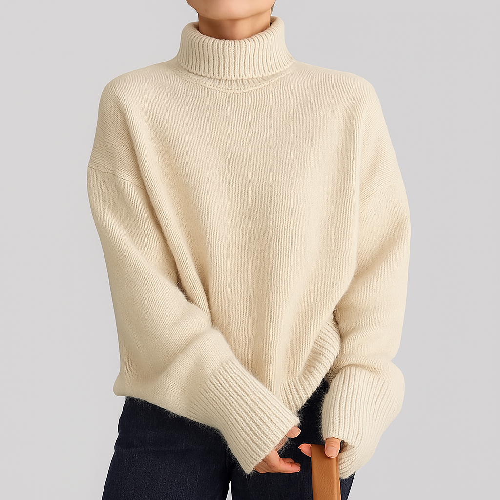 Women's Thick Wool Sweater High Collar