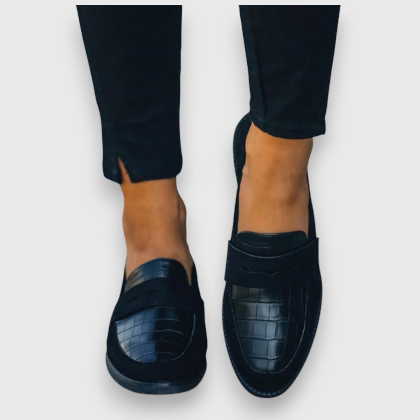Women's Slip-On Loafers With Instep Strap