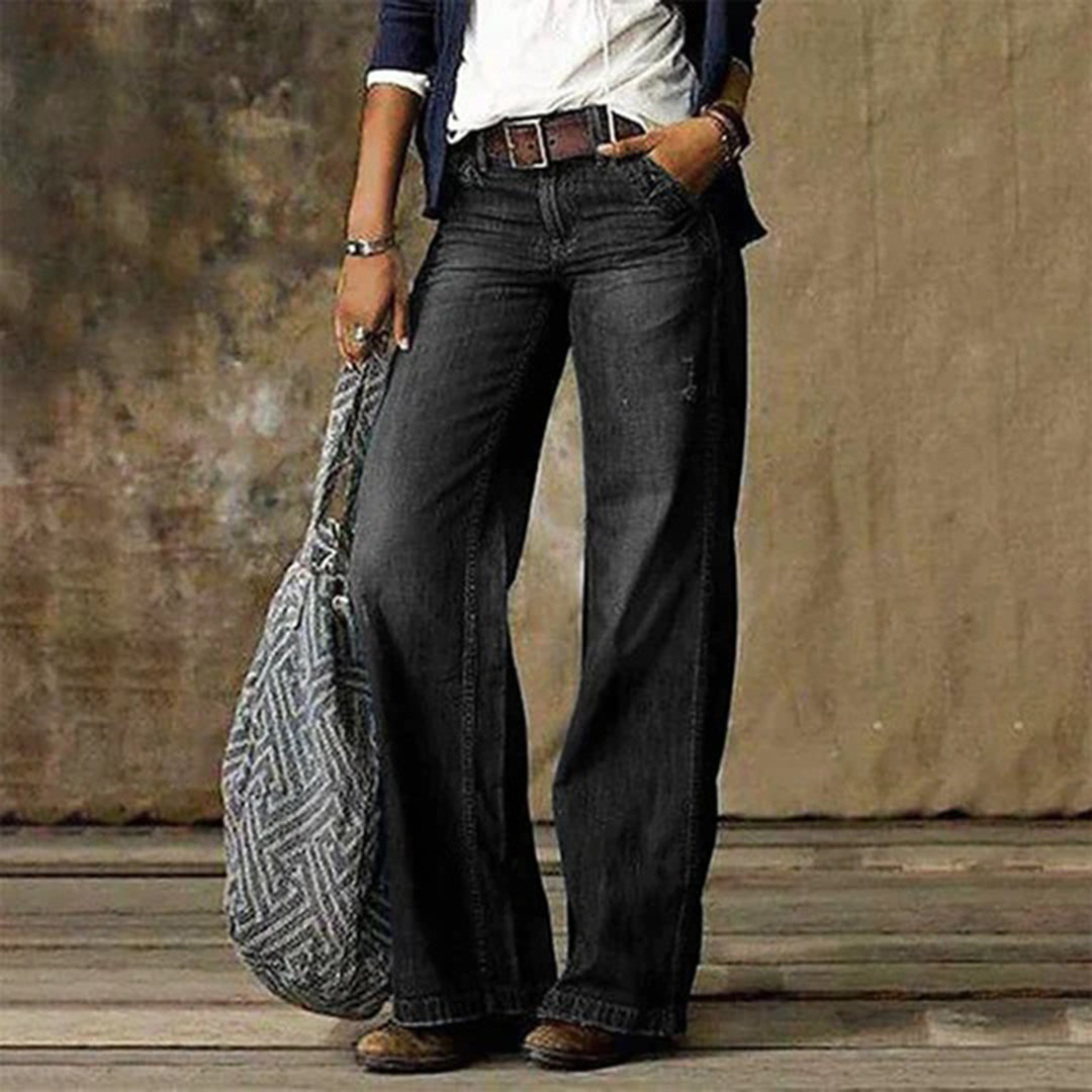 Comfortable Classic Flare Leg Pants