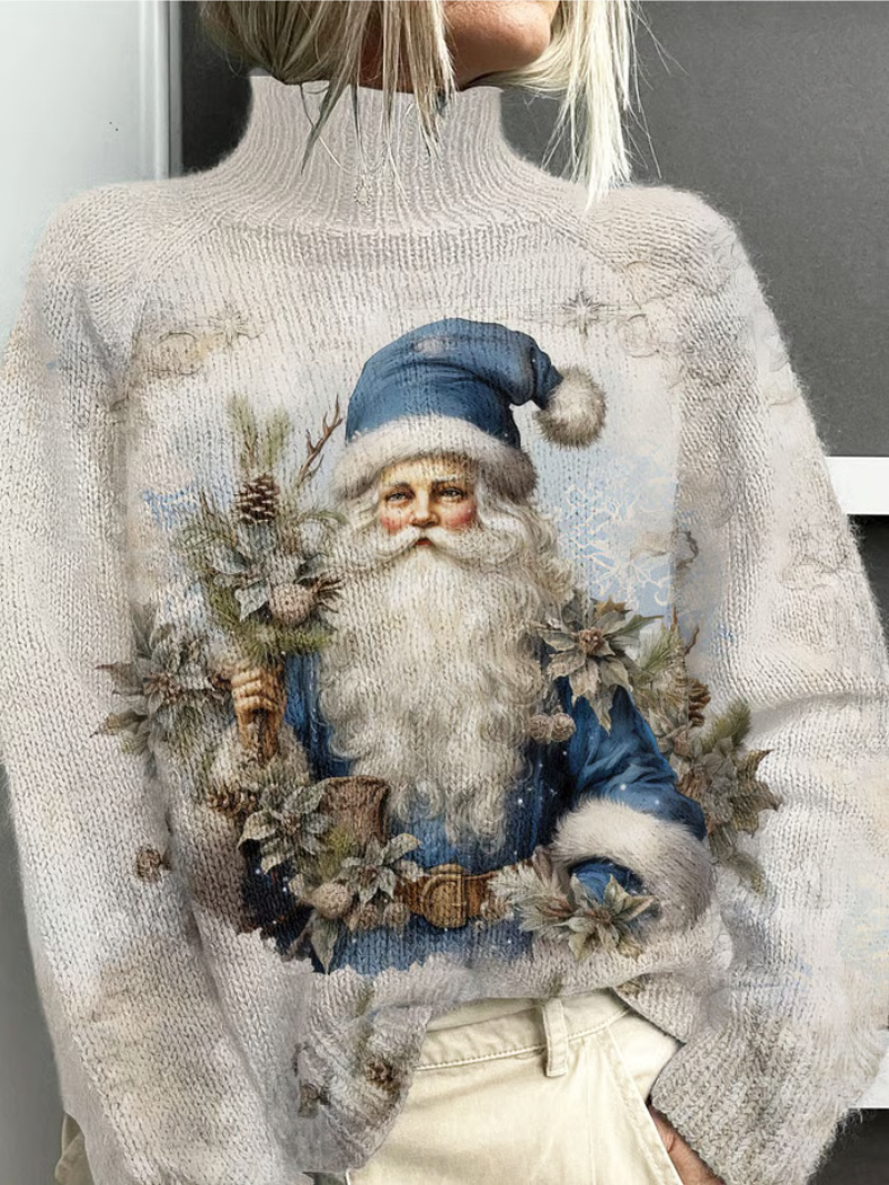 Christmas Sweater Vintage Santa Design