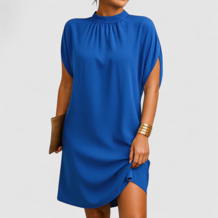 Comfortable V-Neck A-Line Midi Dress