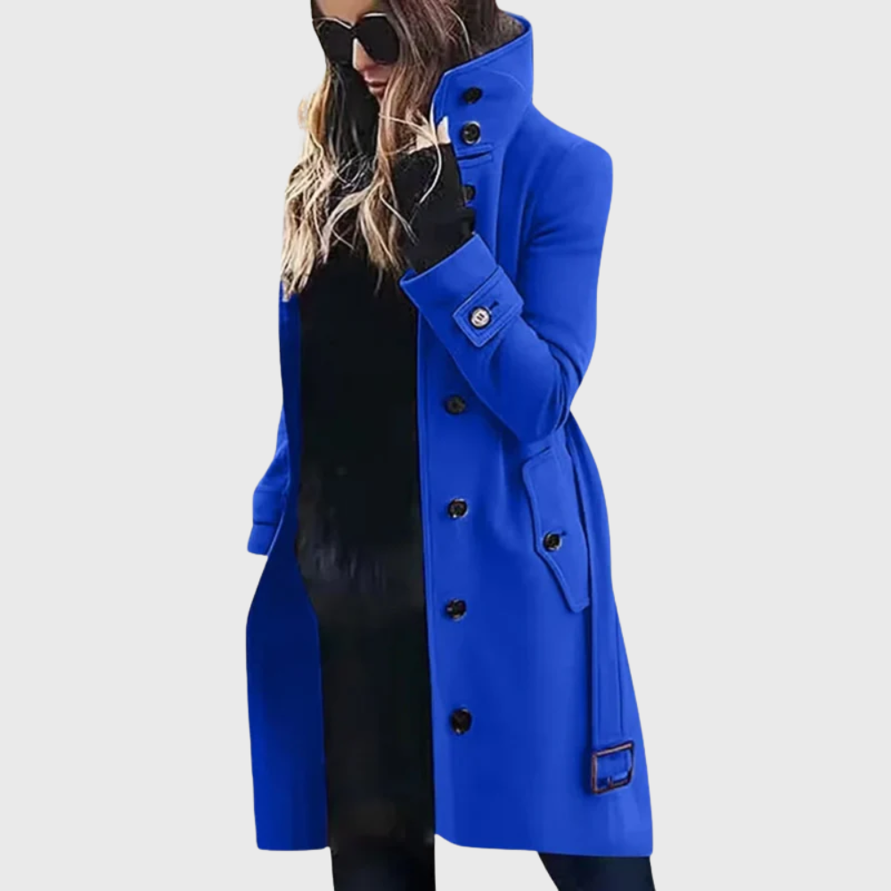 Women's Stand Collar Button Coat