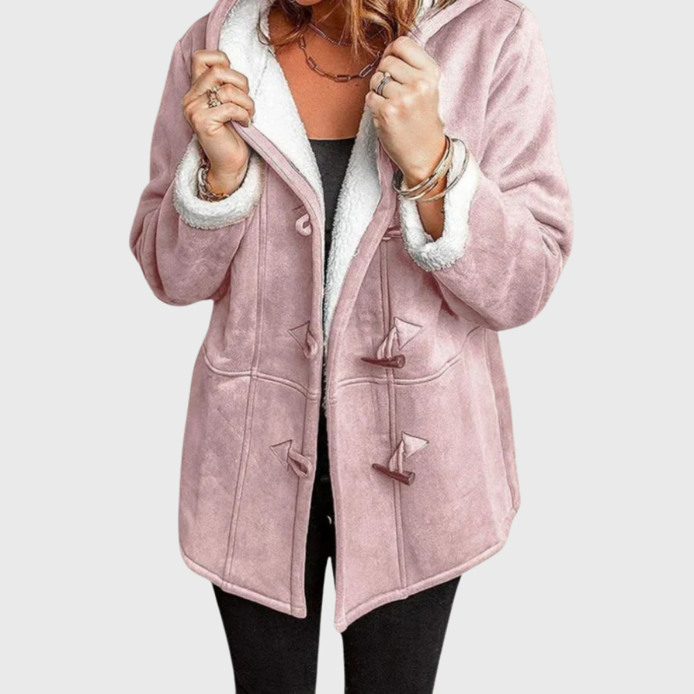 Women's Hooded Jacket Toggle Fastening