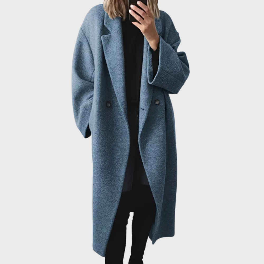 Women's Double Breasted Longline Trench Coat