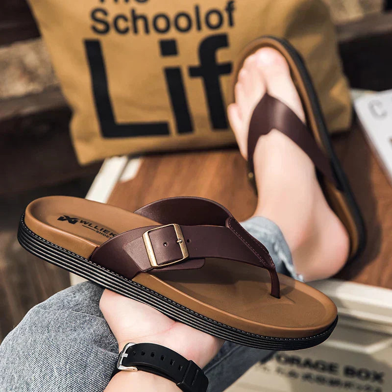 Chic Vegan Leather Summer Sandals