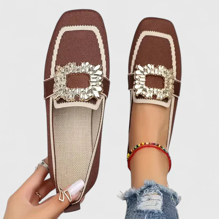 Comfortable Ladies Slip On Decorative Loafers Shoes