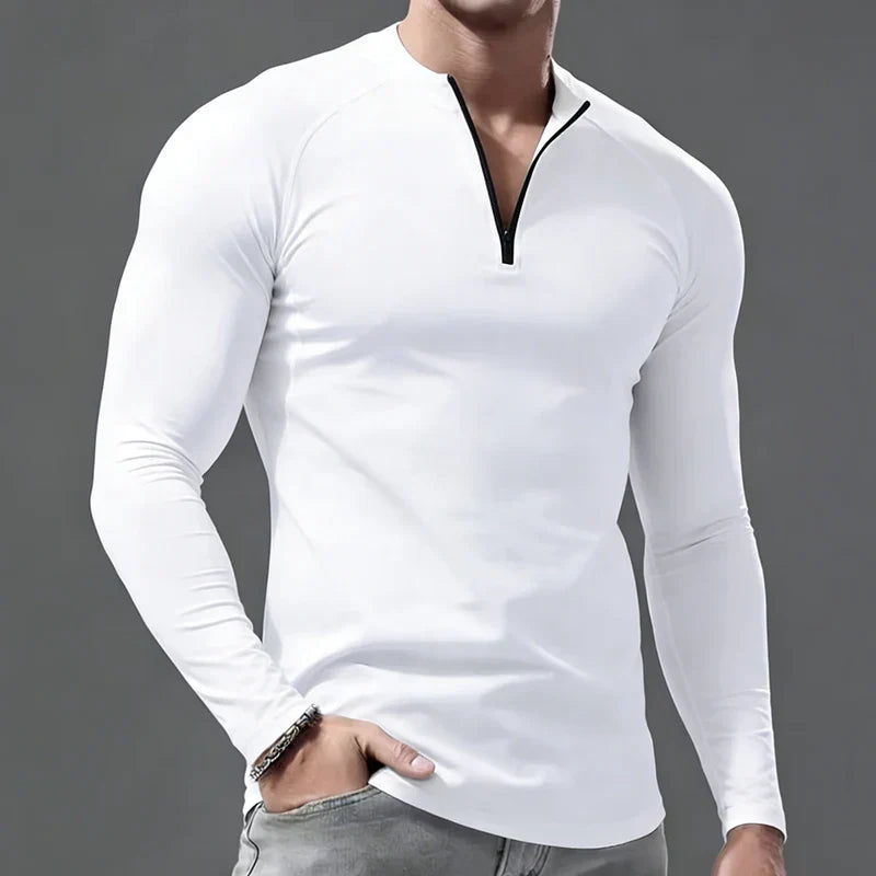 Lusso Men's Compression Half Zip Shirt
