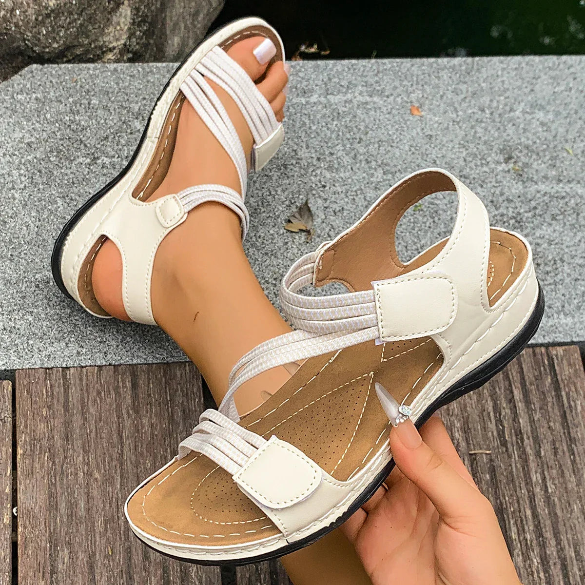 Women's Orthopedic Sandals Arch Support Adjustable Strap Comfort