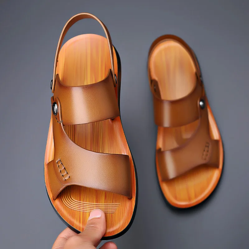 Stylish Vegan Leather Flat Sandals
