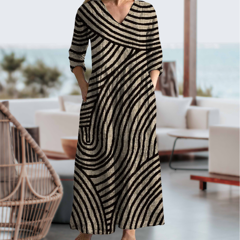 Women's Vintage Striped Dress