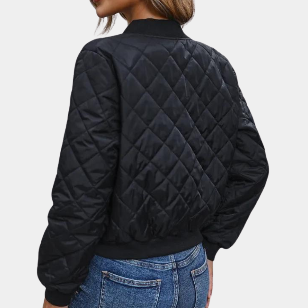 Women's Zippered Bomber Jacket