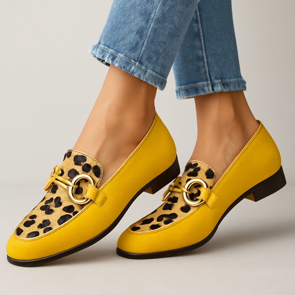 Women's Slip-On Loafers Leopard Print - VibreMode