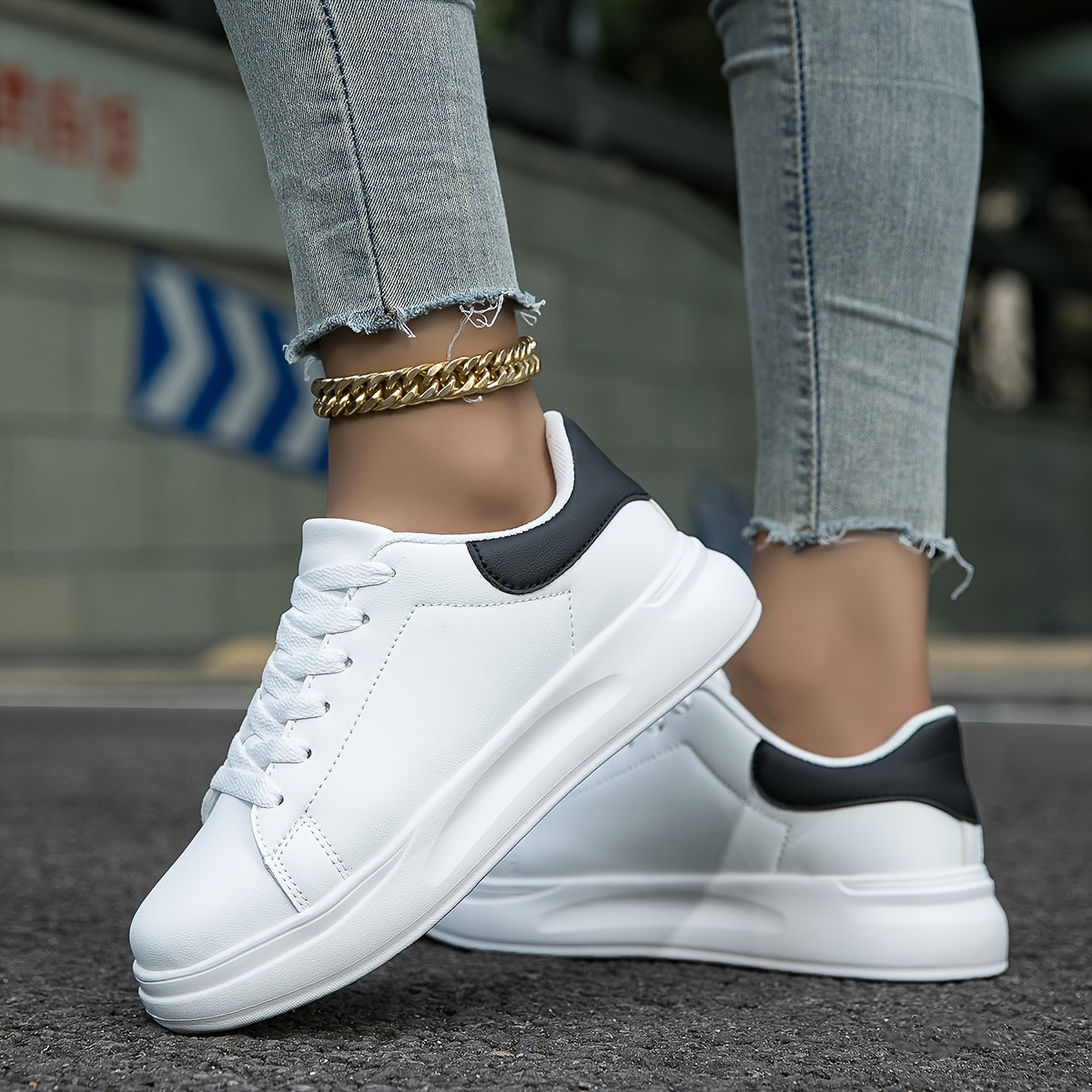 Women's Leather Sneakers Casual White