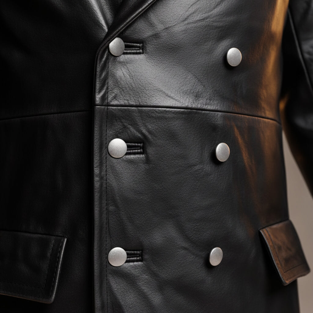 Classic Genuine Leather Trench Coat