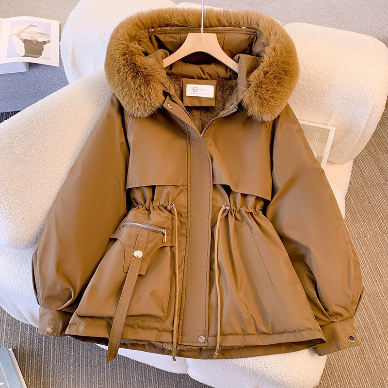 Women's Faux Fur Hooded Winter Jacket