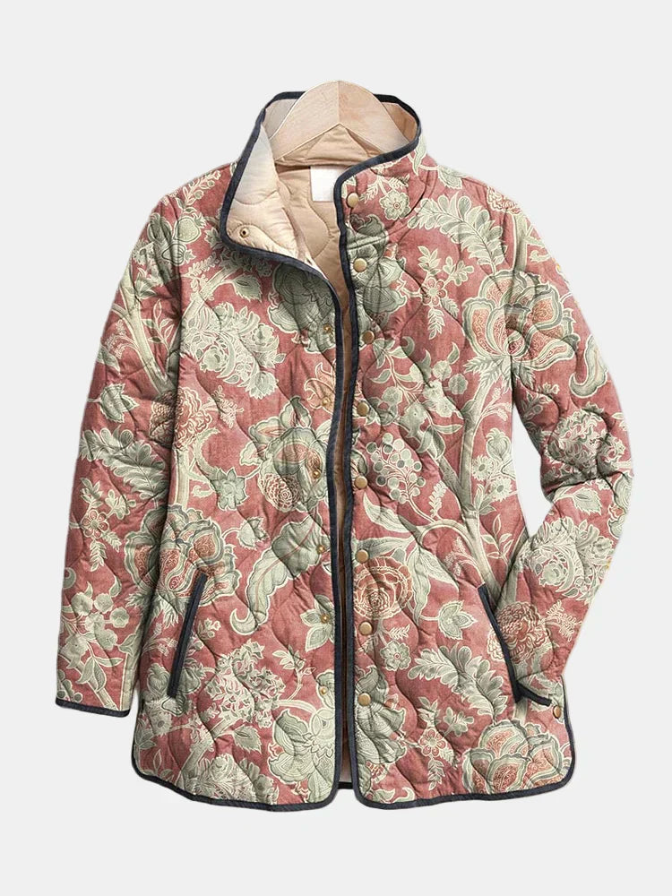 Classic Floral Padded Coat - VibreMode