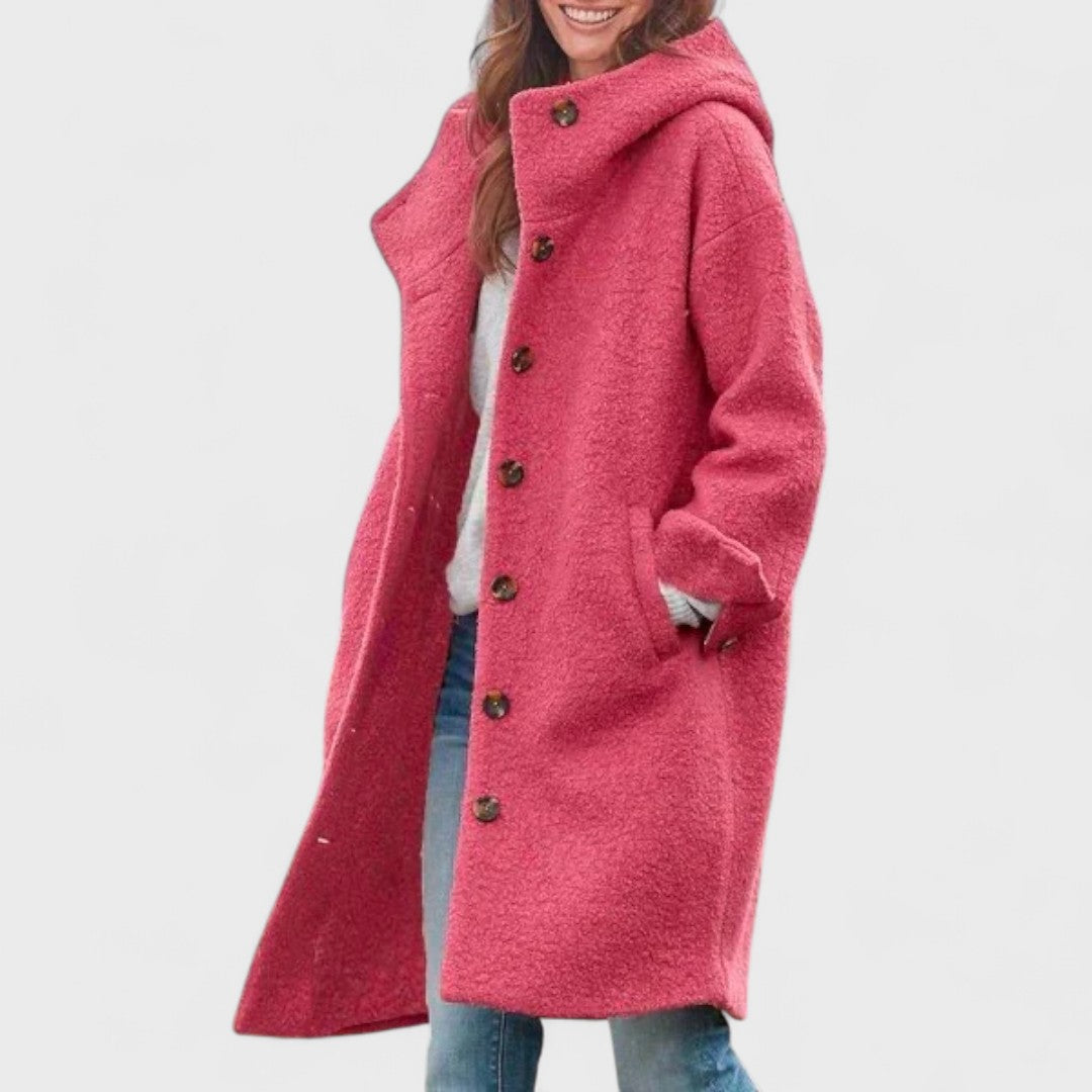 Women's Long Sleeve Coat Button Front