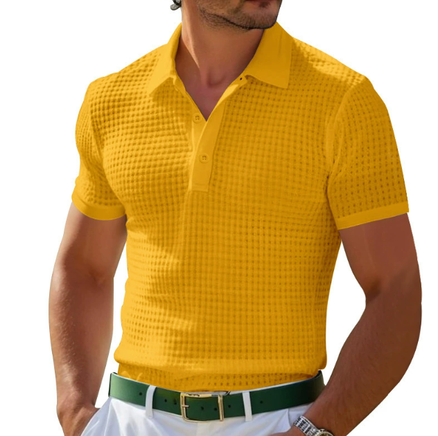 Derrick Men's Knit Polo Shirt Vintage Style