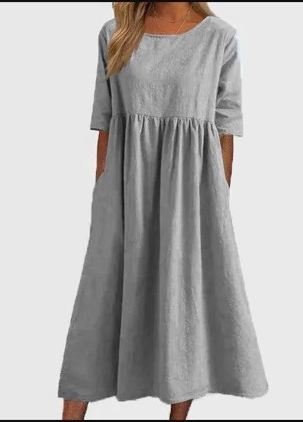 Women's Midi Casual Dress Loose Fit