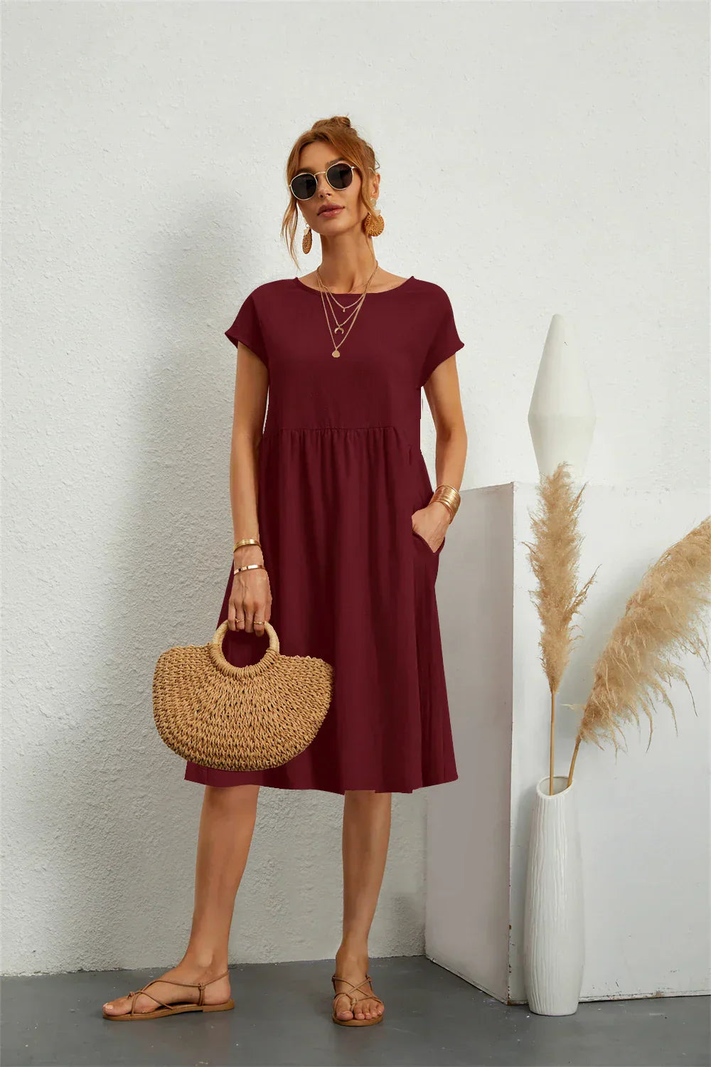 Women's Casual Pocket Dress Everyday Comfort