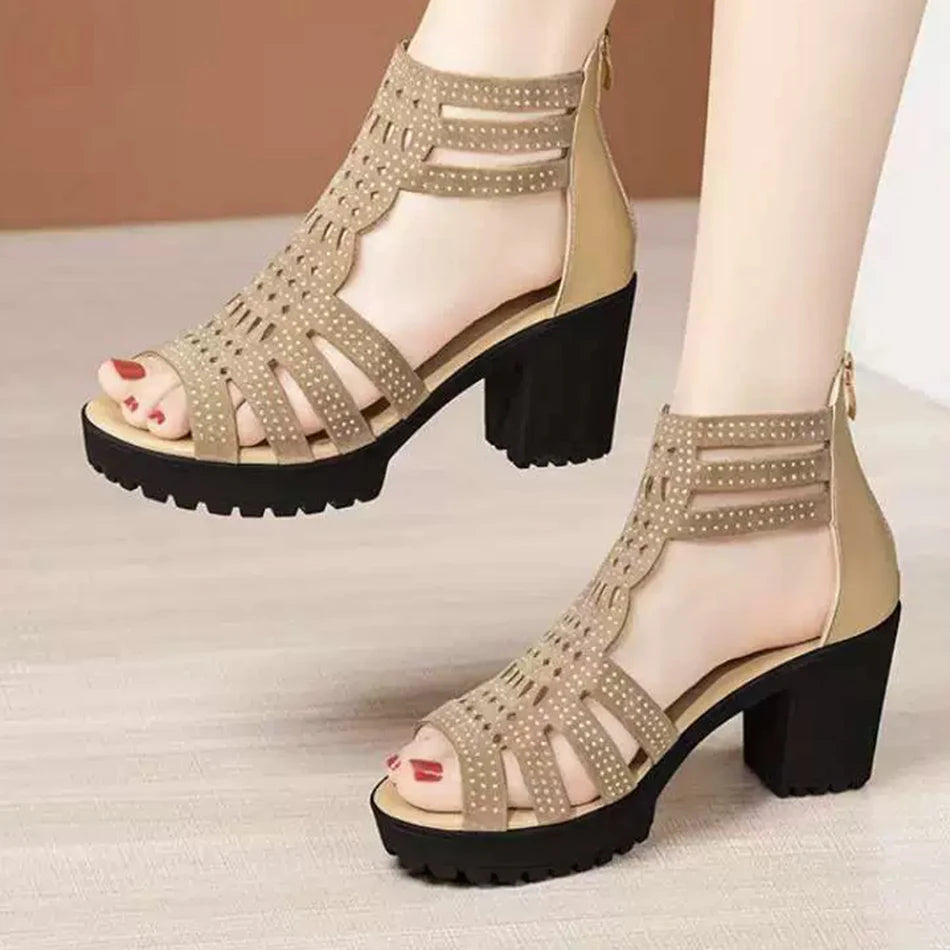 Lisa | Women's Block Heel Strappy Sandals - Image 2