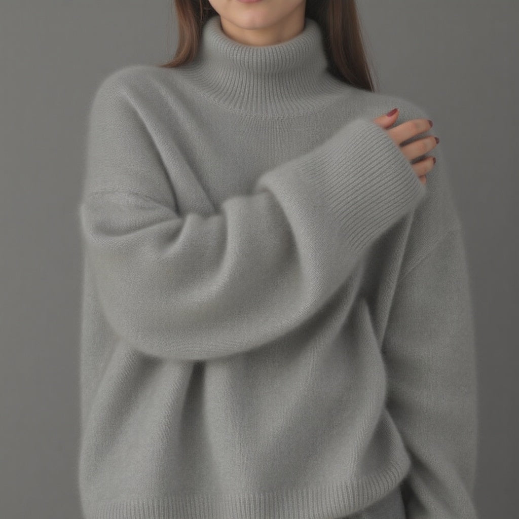 Pull Col Roulé Oversize en Cachemire Caliboot