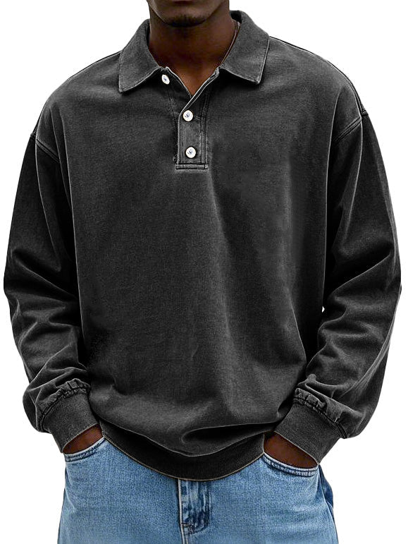 Maxime Men's Long-Sleeved Polo Shirt