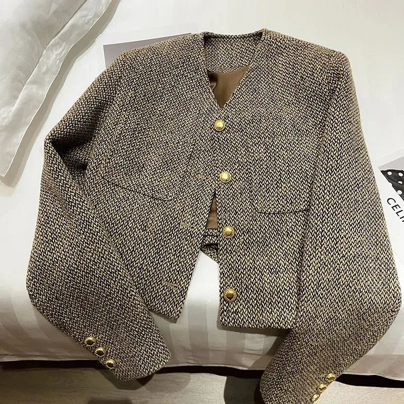 Image of Serena | Women's Cropped Button Front Jacket