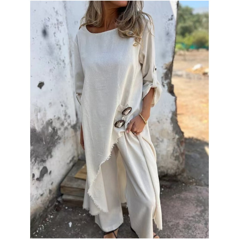Women's Straight Leg Pants Outfit Set