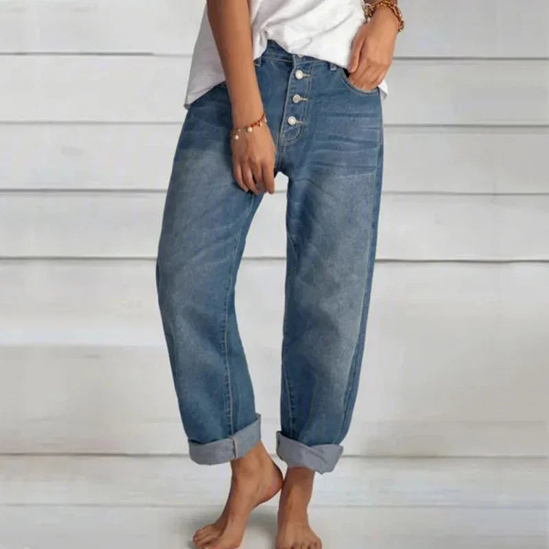 Image of Tabitha | Women's High-Waisted Boyfriend Jeans