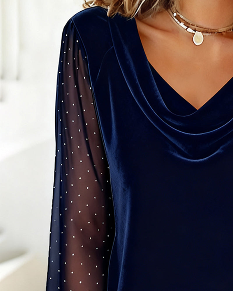 Image of Tatum | Women's Long Sleeve Sheer Blouse
