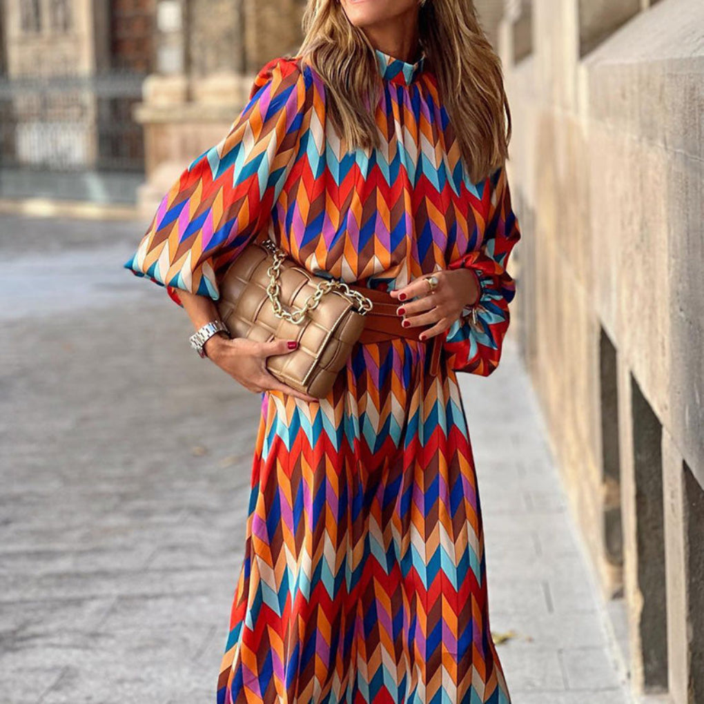 Women's Tie Dye Cotton Dress - VibreMode