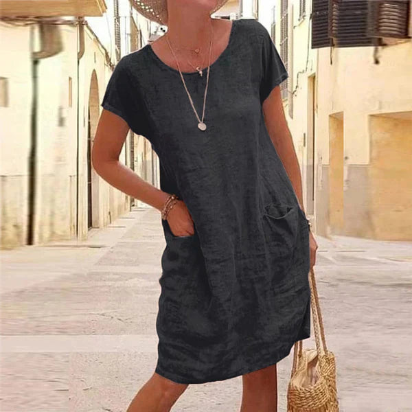 Women's Flowy Draped Tummy Control Dress - VibreMode