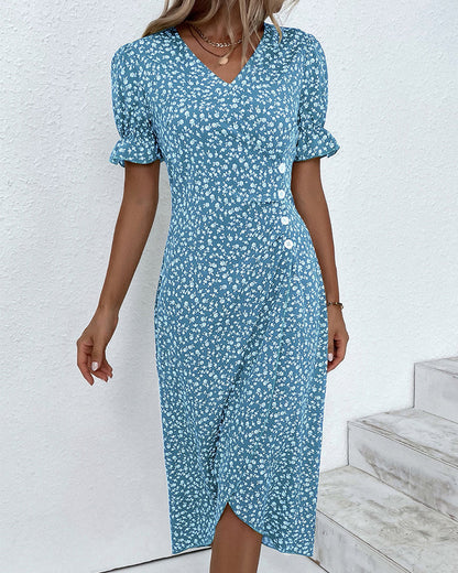 Women's Ruffle Sleeve Dress