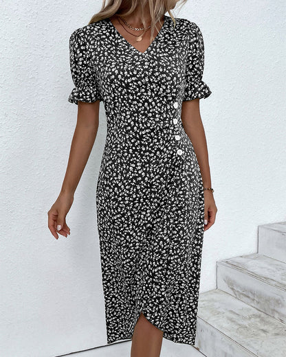 Women's Ruffle Sleeve Dress