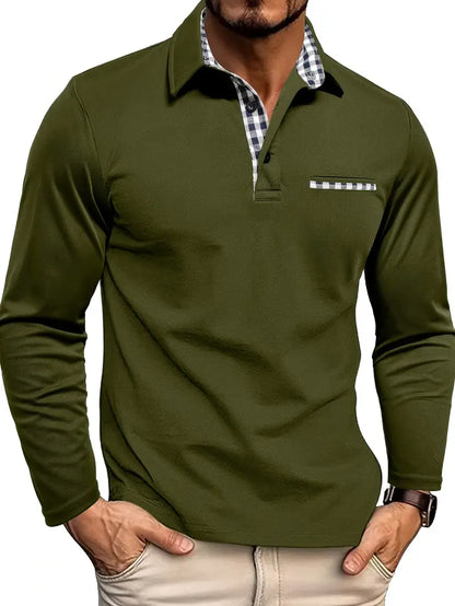 Men's Long Sleeve Polo Shirt Summer