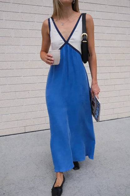 Fashionable Crew Neck Multicolor Dress